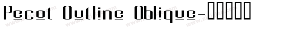 Pecot Outline Oblique字体转换